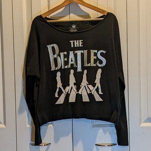 Beatles Long-Sleeve Crop Top
